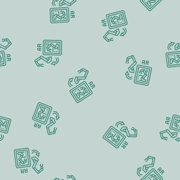 Augmented reality industry line seamless pattern イラスト素材