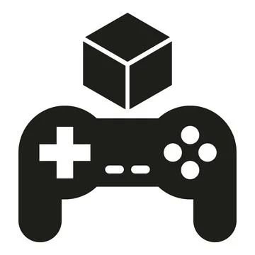 Augmented reality joystick icon simple vector. Game simulation 库存插图