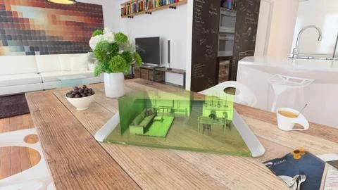 Augmented Reality Kitchen Stock Photos