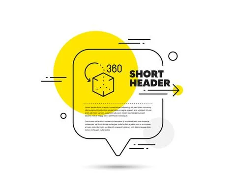 Augmented reality line icon. VR simulation sign. 3d cube. Vector 스톡 일러스트