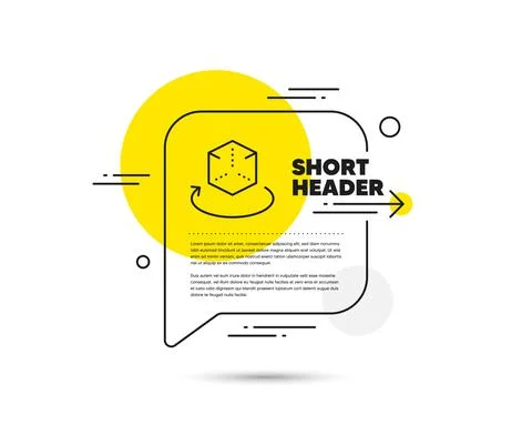 Augmented reality line icon. VR simulation sign. 3d cube. Vector Stock Illustration