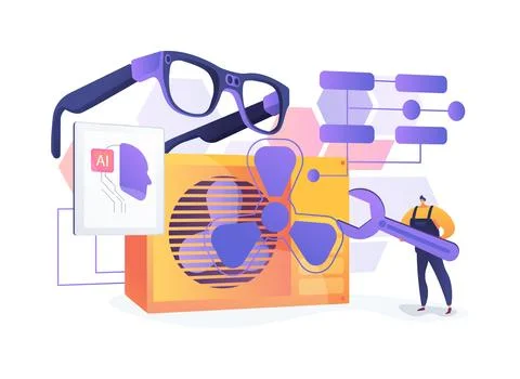 Augmented Reality Maintenance abstract concept vector illustration. Stockillustratie