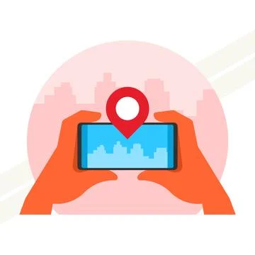 Augmented-reality-map Stock Illustration