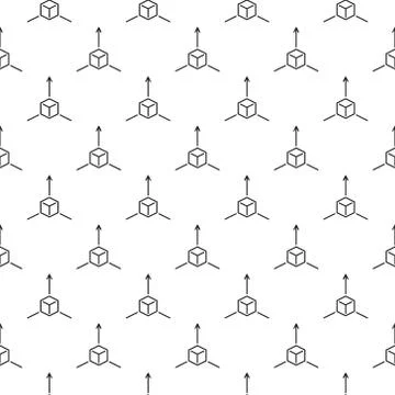 Augmented Reality or AR vector seamless pattern 库存插图