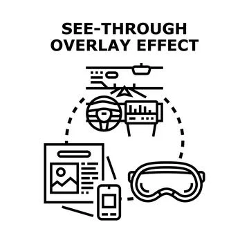 Augmented reality overlay effect for digital experience 스톡 일러스트