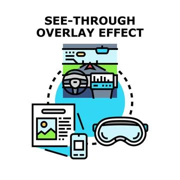 Augmented reality overlay effect for digital experience 스톡 일러스트