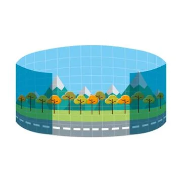 Augmented reality perspective icon Illustrazione stock