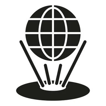 Augmented reality planet icon simple vector. Device digital Stock Illustration