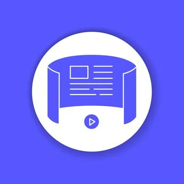 Augmented reality presentation color glyph icon. Digital technology 库存插图