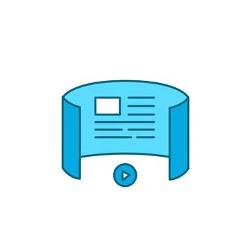 Augmented reality presentation color line icon. Stock Illustration