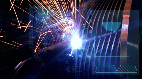 Augmented reality in the production of welding works visualization of the wel Stock Footage 139959223