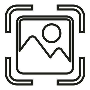 Augmented reality scan control icon outline vector. Game digital 库存插图