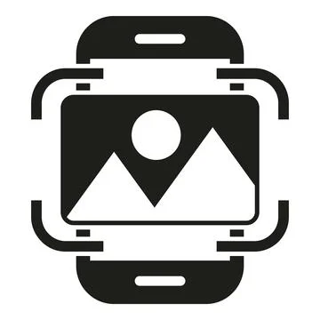 Augmented reality scan icon simple vector. Video focus 库存插图