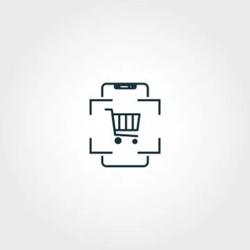 Augmented Reality Shopping creative icon. Premium style design from visual Illustrazione stock
