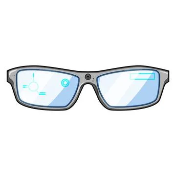 Augmented reality smart glasses digital interface concept Stock Illustration