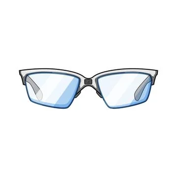 Augmented reality smart glasses for virtual experience Stock Illustration