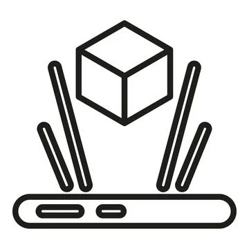 Augmented reality stand icon outline vector. Indoor game room Stock Illustration