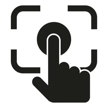 Augmented reality start button icon simple vector. Focus video 库存插图