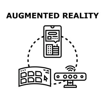Augmented reality system integrating digital and physical space Ilustración de archivo