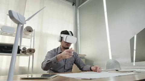 Augmented reality technology for engineering in the future. Stock Footage 198690788