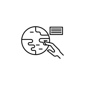 Augmented reality, technology, globe, spatial icon. Element of new technology Stock Illustration