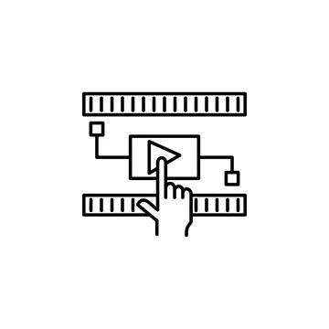 Augmented reality, technology, interactive, video icon. Element of new Stock Illustration