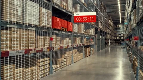Augmented reality technology system in deft smart warehouse Stock Footage 215953787