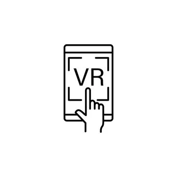 Augmented reality, technology, virtual reality icon. Element of new technology Stock Illustration