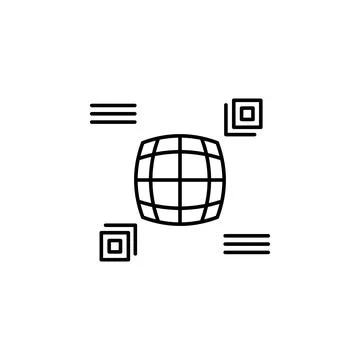 Augmented reality, technology, virtual reality, grid icon. Element of new Stock Illustration