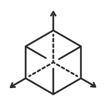 Augmented reality three dimensional object line style Stock Illustration