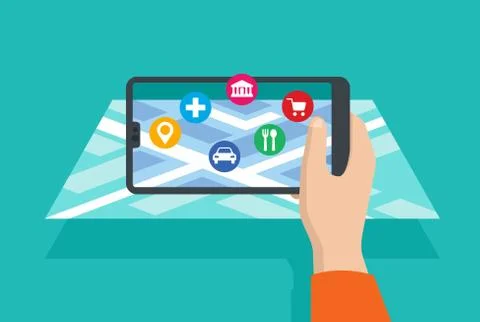 Augmented reality vector concept Stock Illustration