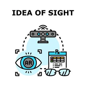 Augmented reality vision system with ophthalmology prescription Stock-Illustration