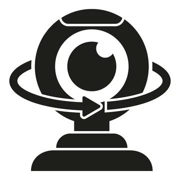 Augmented reality web camera icon simple vector. Game tech rotate Stock Illustration
