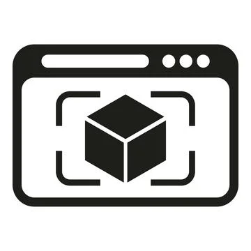 Augmented reality web interface icon simple vector. Digital display 스톡 일러스트