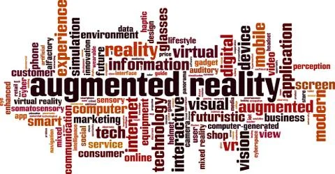 Augmented reality word cloud Stock Illustration