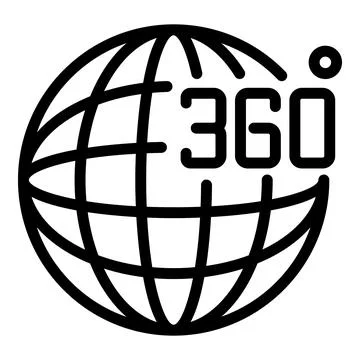 Augmented reality world icon outline vector. Futuristic projection Stock Illustration