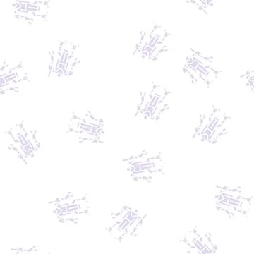 Augmenting robot glyph seamless pattern Stock Illustration