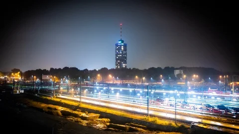 Augsburg Main Train Station Stock Footage 124279855