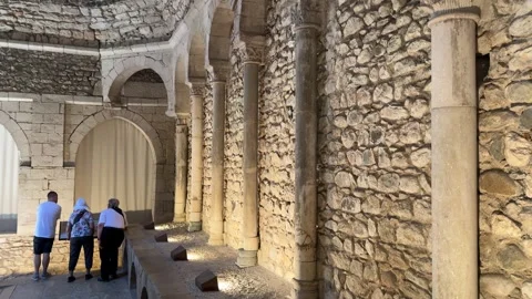 August 11, 2026 - Girona, Spain - Historic Arab Baths architecture Vídeo Stock 338140844