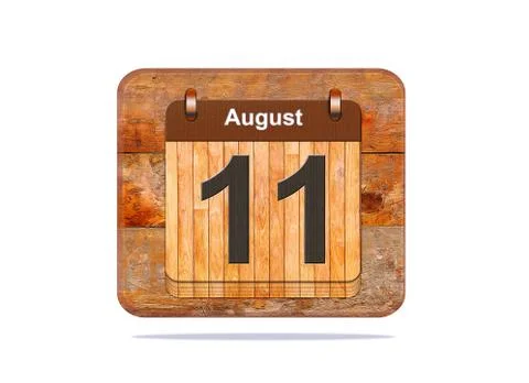 August 11. Stock Illustration