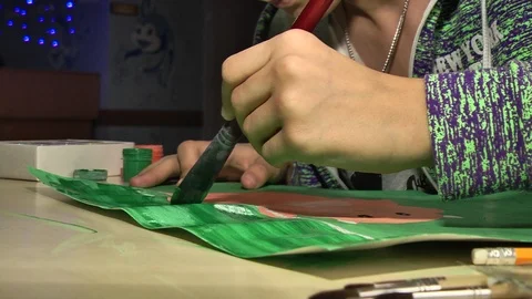 August 17, 2017 Kiev Ukraine drawing contest among children with cancer Stock Footage 115835429