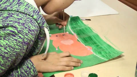 August 17, 2017 Kiev Ukraine drawing contest among children with cancer Stock Footage 115835441