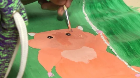 August 17, 2017 Kiev Ukraine drawing contest among children with cancer Stock Footage 115835462