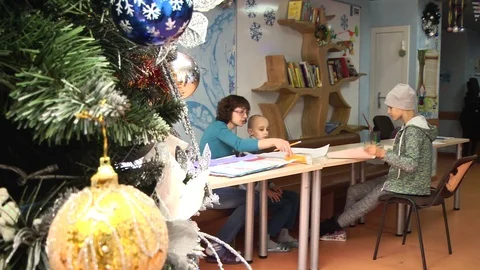 August 17, 2017 Kiev Ukraine drawing contest among children with cancer Stock Footage 115835538