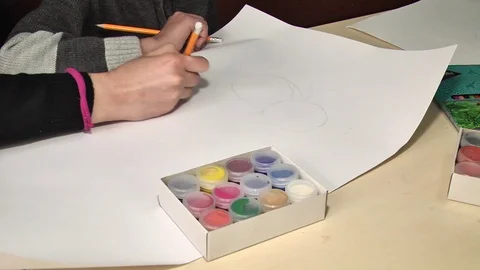 August 17, 2017 Kiev Ukraine drawing contest among children with cancer Video stock 115835555