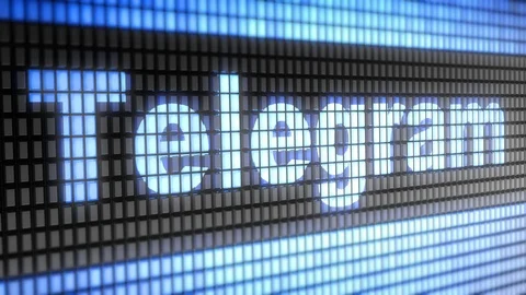 August 17, 2018: "Telegram" in the blue screen. 스톡 동영상 93829118
