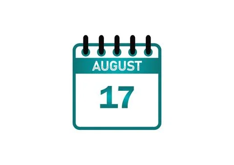 August 17 Calendar Image イラスト素材