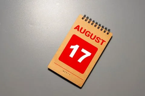 August 17th. Image of august 17, calendar Stock Photos