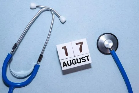 August 17th. Image of august 17, calendar Stock Photos