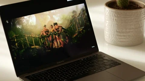 AUGUST 20, 2014: Nicki Minaj Anaconda Official Music Video, Watching it on Nicki Stock Footage 228614340